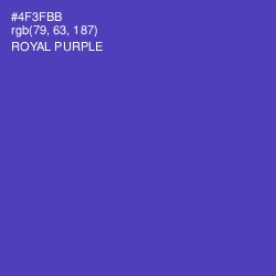 #4F3FBB - Royal Purple Color Image