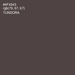 #4F4343 - Tundora Color Image