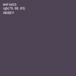 #4F4455 - Abbey Color Image