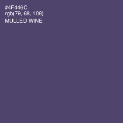 #4F446C - Mulled Wine Color Image