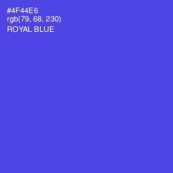 #4F44E6 - Royal Blue Color Image