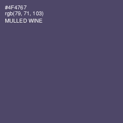 #4F4767 - Mulled Wine Color Image