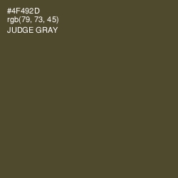 #4F492D - Judge Gray Color Image