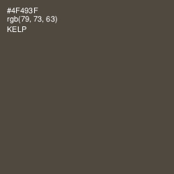 #4F493F - Kelp Color Image