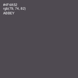 #4F4A52 - Abbey Color Image