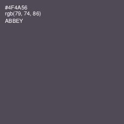#4F4A56 - Abbey Color Image