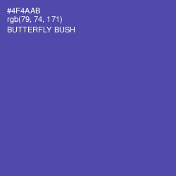 #4F4AAB - Butterfly Bush Color Image