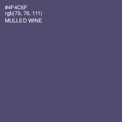 #4F4C6F - Mulled Wine Color Image