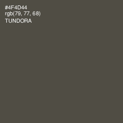 #4F4D44 - Tundora Color Image