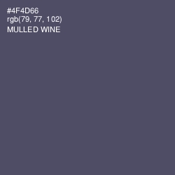 #4F4D66 - Mulled Wine Color Image