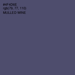 #4F4D6E - Mulled Wine Color Image