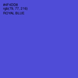 #4F4DD8 - Royal Blue Color Image