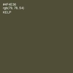 #4F4E36 - Kelp Color Image