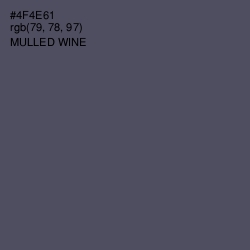 #4F4E61 - Mulled Wine Color Image