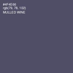 #4F4E66 - Mulled Wine Color Image