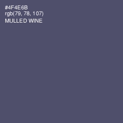 #4F4E6B - Mulled Wine Color Image