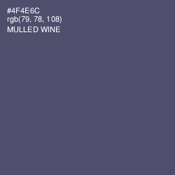 #4F4E6C - Mulled Wine Color Image