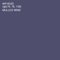 #4F4E6D - Mulled Wine Color Image