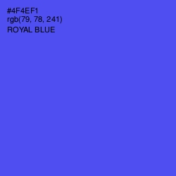 #4F4EF1 - Royal Blue Color Image