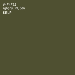 #4F4F32 - Kelp Color Image