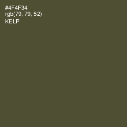 #4F4F34 - Kelp Color Image