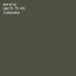 #4F4F42 - Tundora Color Image