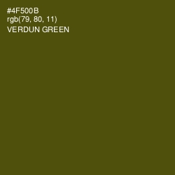 #4F500B - Verdun Green Color Image