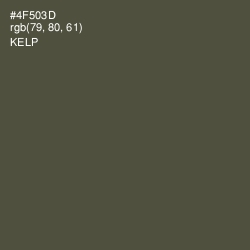 #4F503D - Kelp Color Image