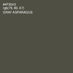 #4F5043 - Gray Asparagus Color Image