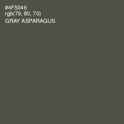 #4F5046 - Gray Asparagus Color Image
