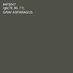 #4F5047 - Gray Asparagus Color Image