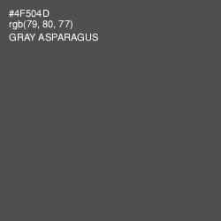 #4F504D - Gray Asparagus Color Image