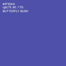 #4F50AA - Butterfly Bush Color Image