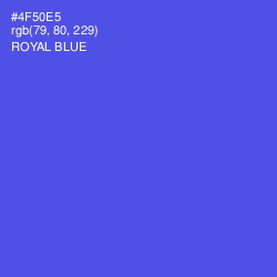 #4F50E5 - Royal Blue Color Image