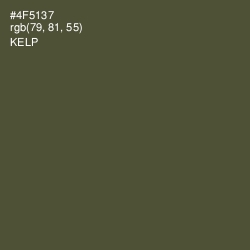 #4F5137 - Kelp Color Image