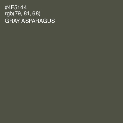 #4F5144 - Gray Asparagus Color Image