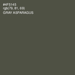 #4F5145 - Gray Asparagus Color Image