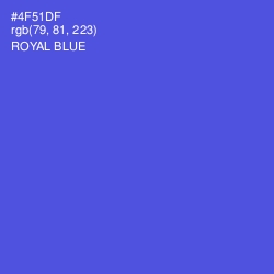 #4F51DF - Royal Blue Color Image