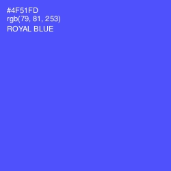 #4F51FD - Royal Blue Color Image
