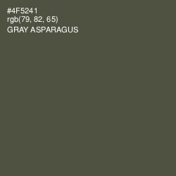 #4F5241 - Gray Asparagus Color Image