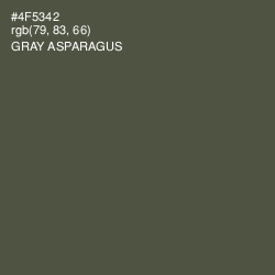 #4F5342 - Gray Asparagus Color Image