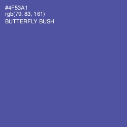 #4F53A1 - Butterfly Bush Color Image