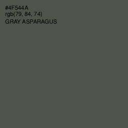 #4F544A - Gray Asparagus Color Image