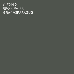 #4F544D - Gray Asparagus Color Image