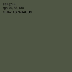 #4F5744 - Gray Asparagus Color Image