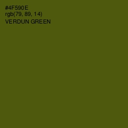 #4F590E - Verdun Green Color Image