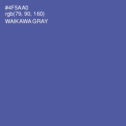 #4F5AA0 - Waikawa Gray Color Image