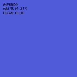 #4F5BD9 - Royal Blue Color Image