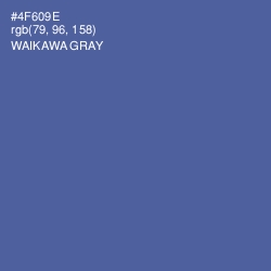 #4F609E - Waikawa Gray Color Image