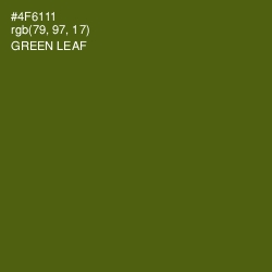 #4F6111 - Green Leaf Color Image